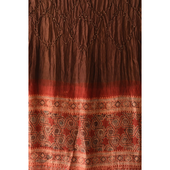 shop Ajrakh Bandhani Silk Stole