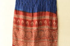 Flavors of fusion | Tabi Silk Ajrakh Bandhani Stole - Royal Blue