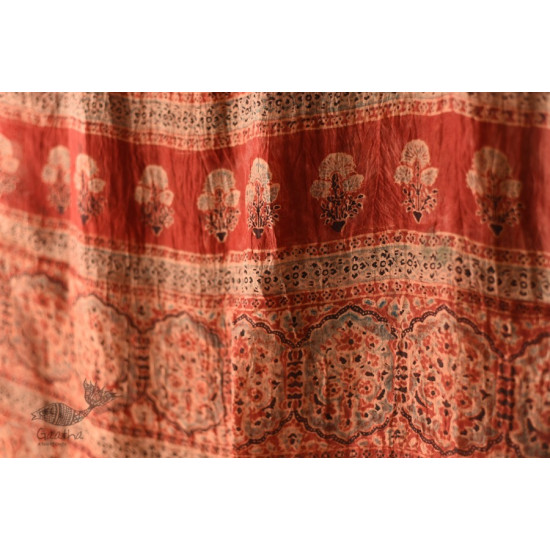 shop silk stole - handmade ajrakh bandhani