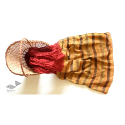 Flavors of fusion | Ajrakh Bandhani Silk Stole - Red