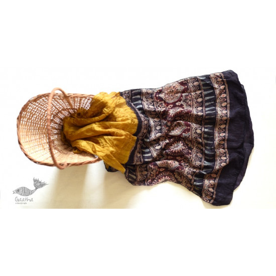 shop silk stole handcrafted - handmade ajrakh bandhani