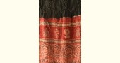 shop silk stole handcrafted - handmade ajrakh bandhani Black & Red