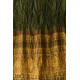 shop silk stole handcrafted - Bottle Green handmade ajrakh bandhani