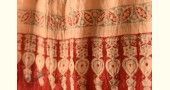 shop silk stole handcrafted - grey & red ajrakh bandhani