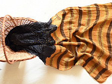 Flavors of fusion | Handcrafted Ajrakh Bandhani Silk Stole - Black