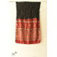 shop silk stole handcrafted - handmade ajrakh bandhani Black & Red