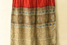 Flavors of fusion | Tabi Silk Ajrakh Bandhani Stole - Tomato Red