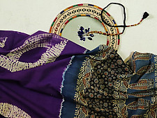 Charulata ★ Tie-Dye & Ajrakh ★ Cotton Shibori Saree ★ 2