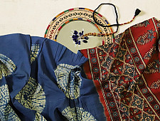 Charulata ★ Tie-Dye & Ajrakh ★ Cotton Shibori Saree ★ 3