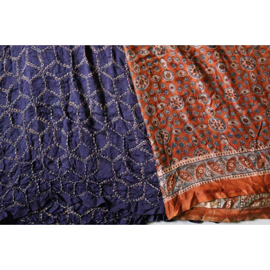 Charulata ★ Tie-Dye & Ajrakh ★ Gajji Silk Saree ★ 10