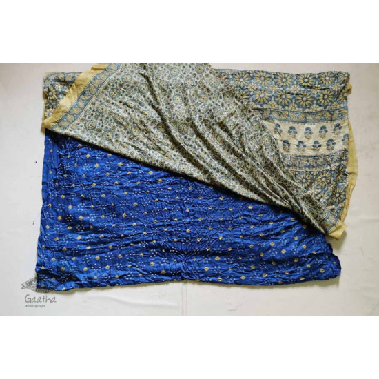 Charulata ★ Ajrakh & Bandhani ★ Gajji Silk Saree ★ 12