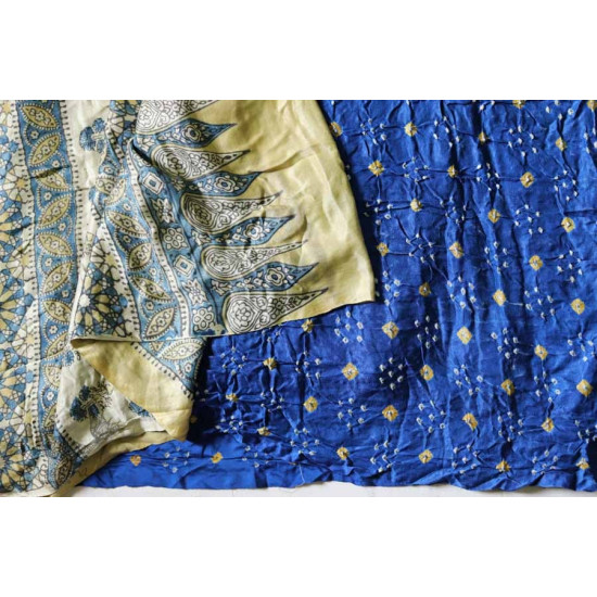 Charulata ★ Ajrakh & Bandhani ★ Gajji Silk Saree ★ 12