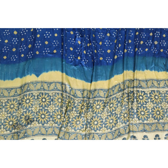 Charulata ★ Ajrakh & Bandhani ★ Gajji Silk Saree ★ 12