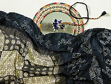 Charulata ★ Tie-Dye & Ajrakh ★ Gajji Silk Saree ★ 13