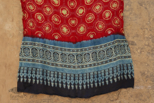 Flavors of fusion ★ Gajji Silk Ajrakh Bandhani Dupatta ~ 5