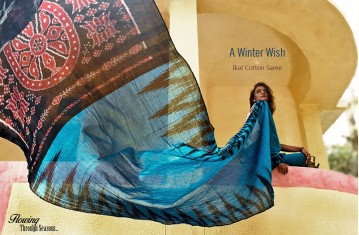 Winter Wish - Ikat Cotton Saree.