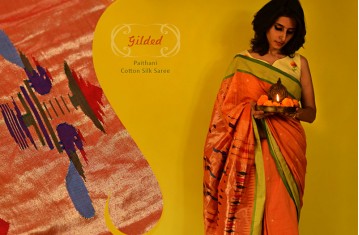 Gilded - Paithani . Cotton Silk Saree.