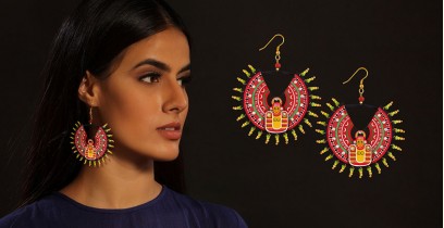 Razia Kunj ♥ Handcrafted Jewelry ♥ Theyyam Earring  (Medium) . L