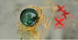 Bihag . Glass Jewellery ☼  Weave Of Nature Pendant ( Teal ) ~ 24