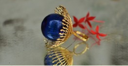 Bihag . Glass Jewellery ☼ Weave Of Nature Ring ( Blue ) ~ 33