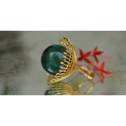 Bihag . Glass Jewellery ☼  Weave Of Nature Ring ( Teal ) ~ 31