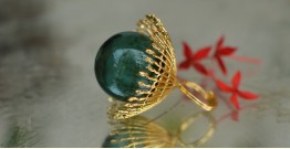 Bihag . Glass Jewellery ☼  Weave Of Nature Ring ( Teal ) ~ 31
