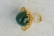 Bihag . Glass Jewellery ☼  Weave Of Nature Ring ( Teal ) ~ 31