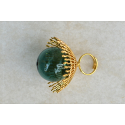 Bihag . Glass Jewellery ☼  Weave Of Nature Ring ( Teal ) ~ 31