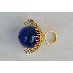 Bihag . Glass Jewellery ☼ Weave Of Nature Ring ( Blue ) ~ 33