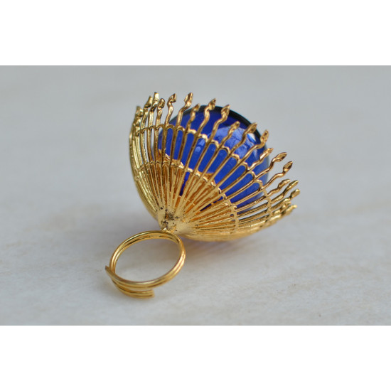 Bihag . Glass Jewellery ☼ Weave Of Nature Ring ( Blue ) ~ 33