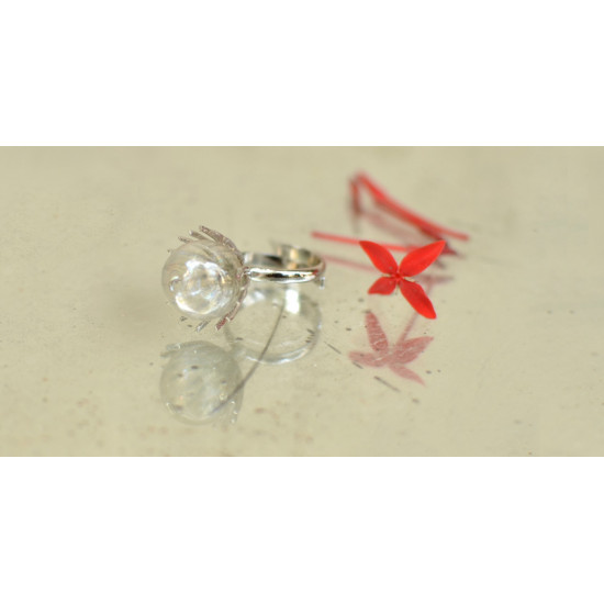 Bihag . Glass Jewellery ☼ Dandelion And Dew Drop Ring ~ 23