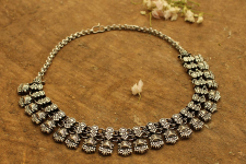 Dhara . धरा ✽ Antique Finish White Metal ✽ Necklace { 8 }