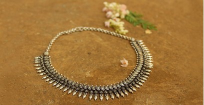 Khwab ✽ Antique Finish White Metal ✽ Necklace { 11 }