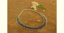 Dhara . धरा ✽ Antique Finish White Metal ✽ Necklace { 14 }