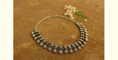 Khwab ✽ Antique Finish White Metal ✽ Necklace { 16 }