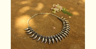 Khwab ✽ Antique Finish White Metal ✽ Necklace { 29 }