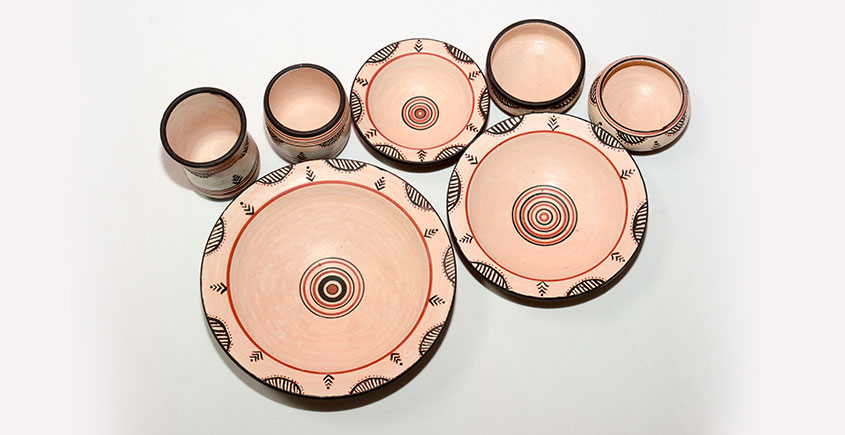 From Earths lap ❋ Terracotta Dish and Katori Set ❋ 16 ( Set of 7 )