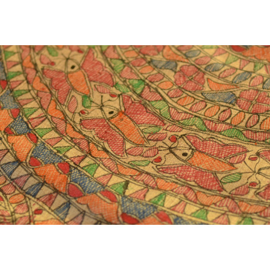 Dream Girl ❁ Tussar Silk . Madhubani Saree ❁ 1