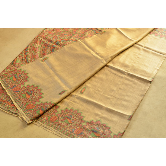 Dream Girl ❁ Tussar Silk . Madhubani Saree ❁ 1