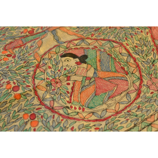 Dream Girl ❁ Tussar Silk . Madhubani Saree ❁ 2