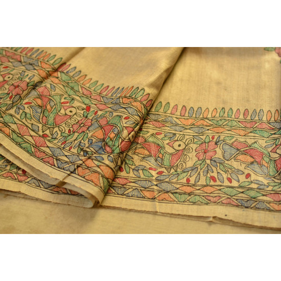 Dream Girl ❁ Tussar Silk . Madhubani Saree ❁ 2