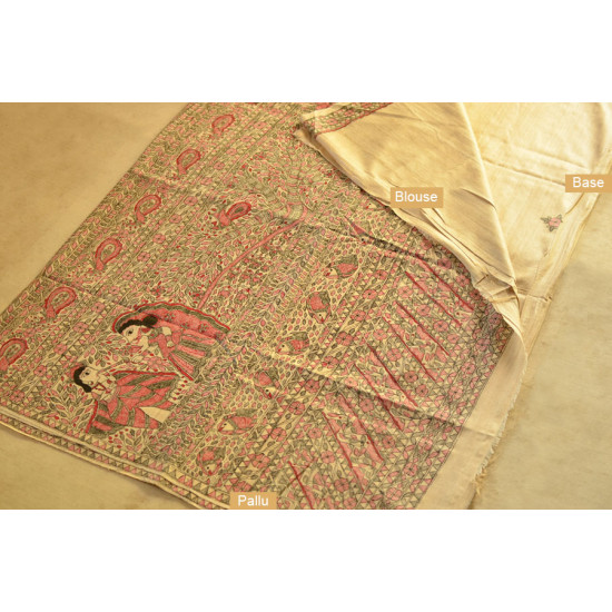 Dream Girl ❁ Tussar Silk . Madhubani Saree ❁ 3