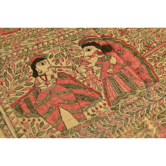 Dream Girl ❁ Tussar Silk . Madhubani Saree ❁ 3