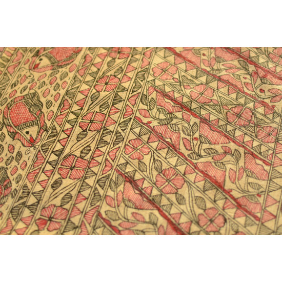 Dream Girl ❁ Tussar Silk . Madhubani Saree ❁ 3