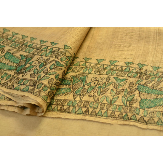 Dream Girl ❁ Tussar Silk . Madhubani Saree ❁ 4