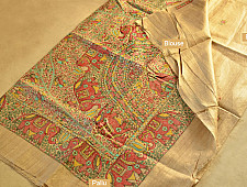 Dream Girl ❁ Tussar Silk . Madhubani Saree ❁ 5