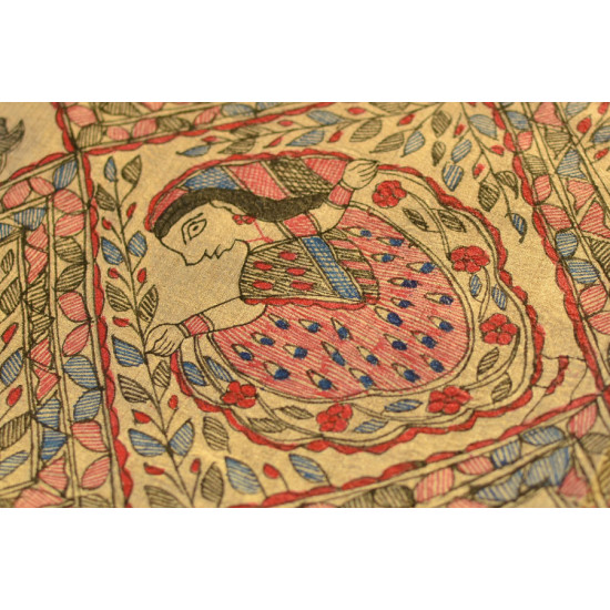 Dream Girl ❁ Tussar Silk . Madhubani Saree ❁ 6