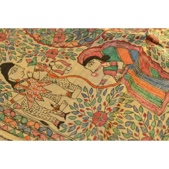 Dream Girl ❁ Tussar Silk . Madhubani Saree ❁ 7