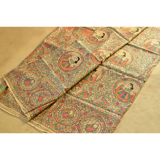 Dream Girl ❁ Tussar Silk . Madhubani Saree ❁ 7