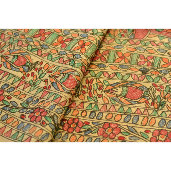 Dream Girl ❁ Tussar Silk . Madhubani Saree ❁ 8